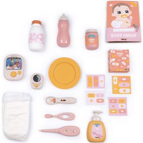 Centru de ingrijire pentru papusi Smoby Baby Nurse Cocoon Nursery 3 in 1 cu 16 accesorii - imagine 6